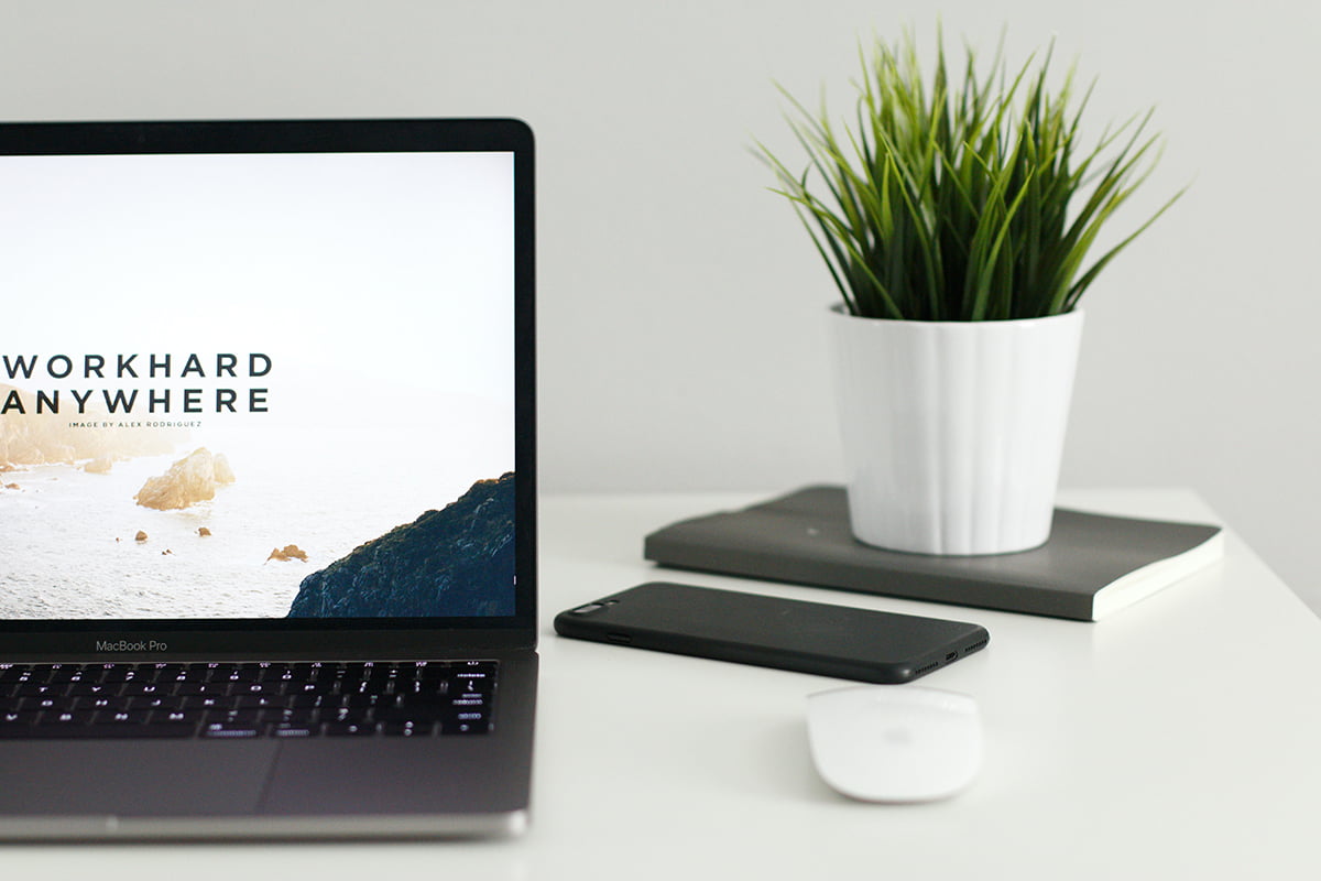 Website Design Impactful online precense: Half of a website design on a laptop.